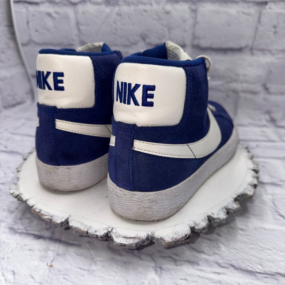 Nike SB Boys Blazer Mid Royal Blue / White Sneaker Size 6 Shoes - Picture 5 of 10